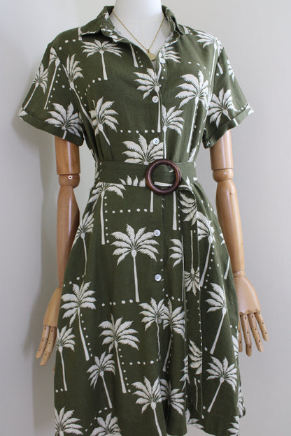 Vestido Tahari nuevo de lino | Talla S