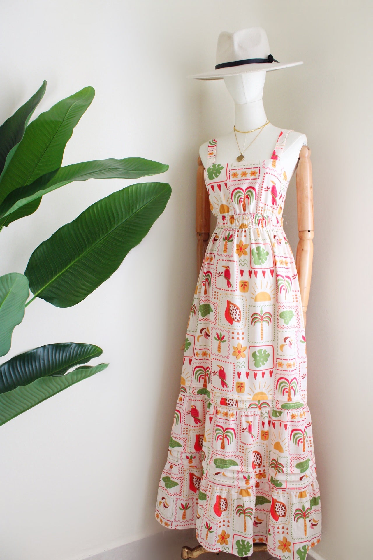 Vestido tropical nuevo | Talla S