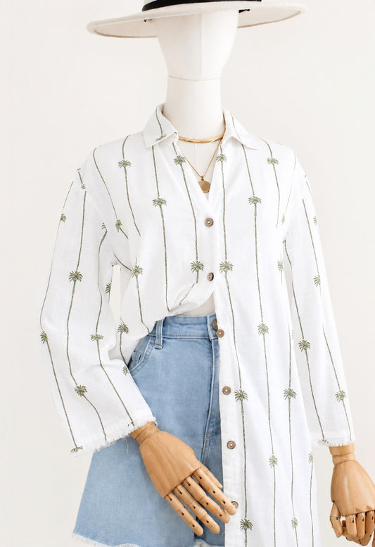 Camisa de palmeras nueva | Talla XS/S