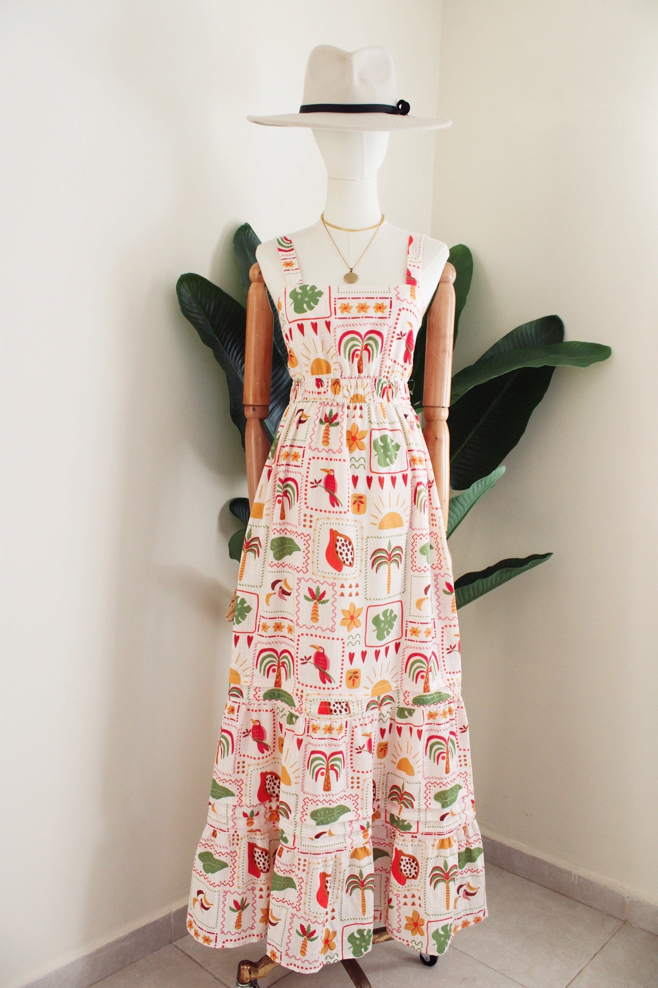 Vestido tropical nuevo | Talla S