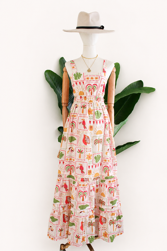Vestido tropical nuevo | Talla S