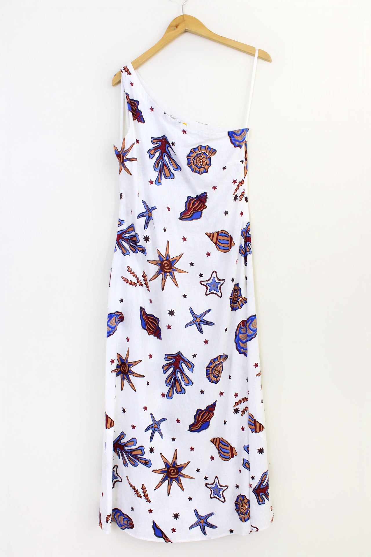 Vestido de caracoles, nuevo de lino | Talla s