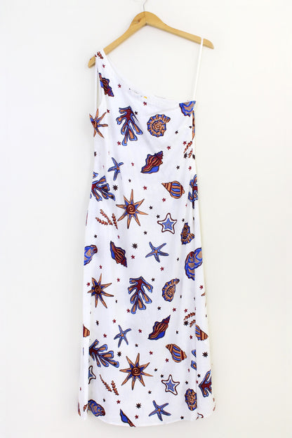 Vestido de caracoles, nuevo de lino | Talla s