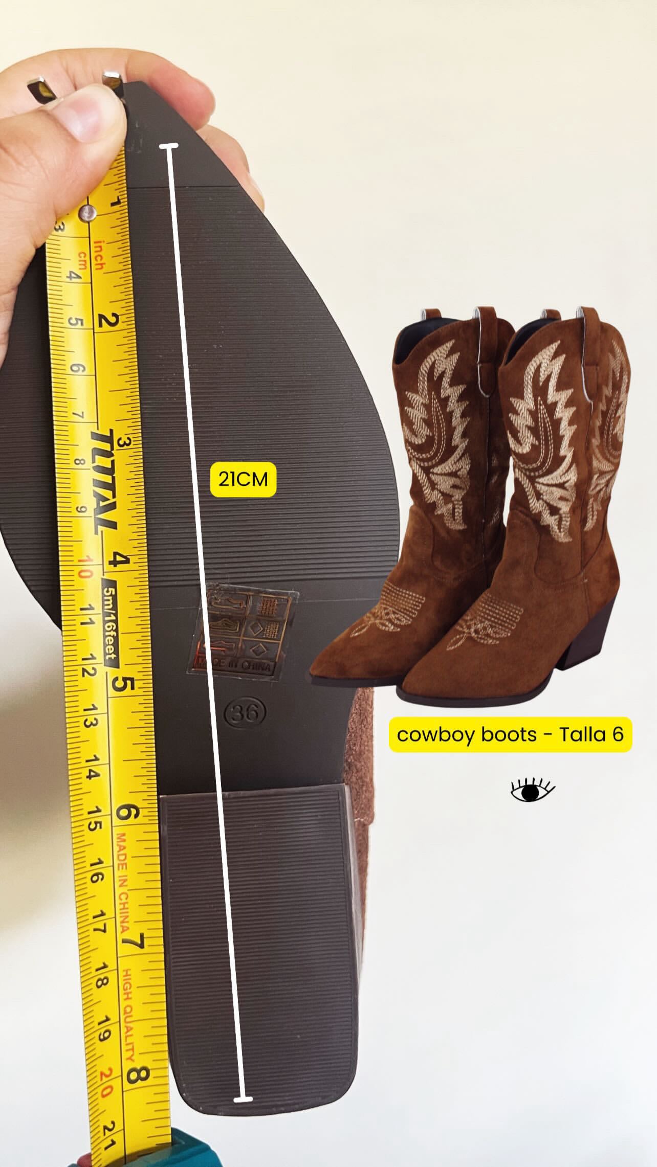 Botas vaqueras nuevas | Talla 6