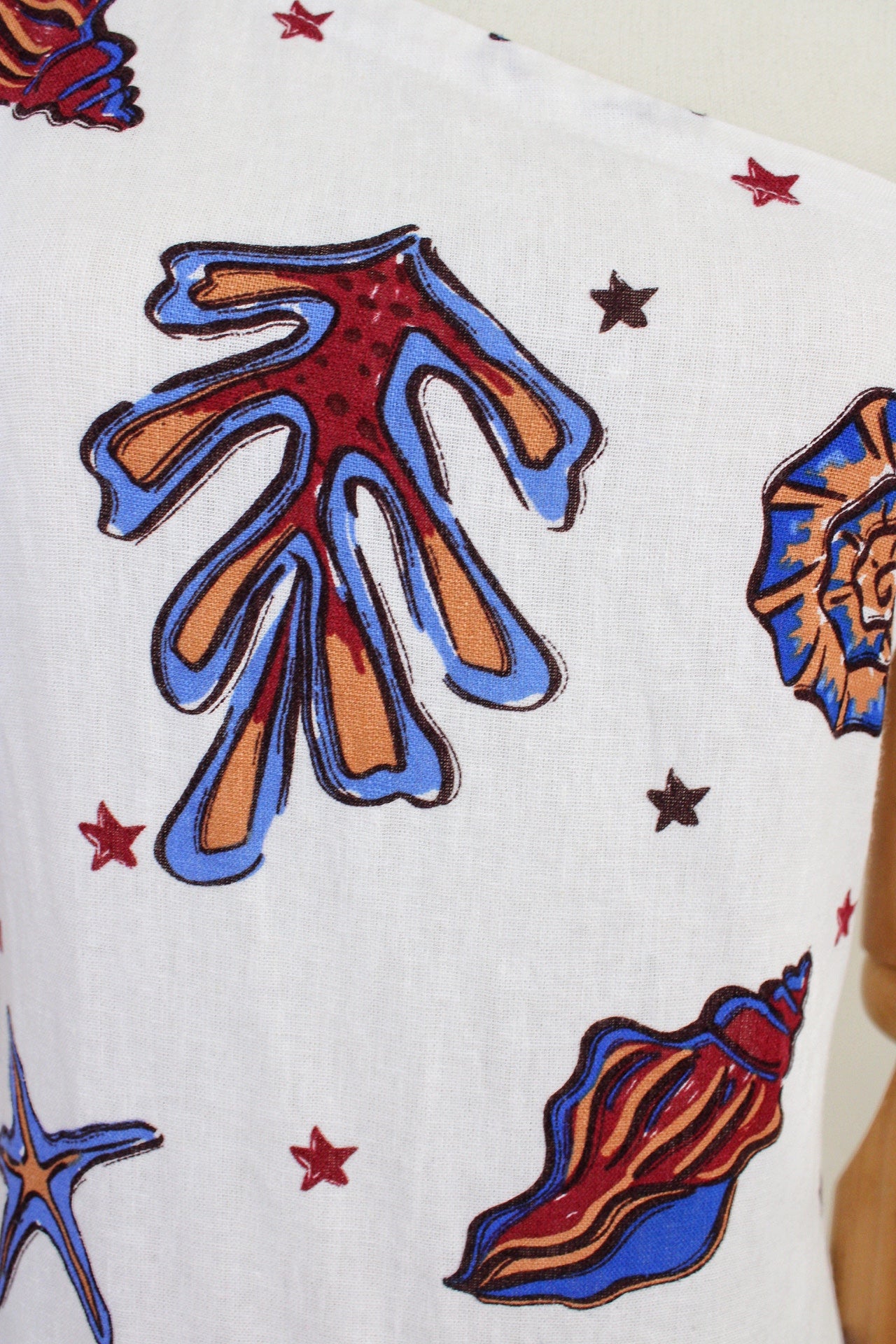 Vestido de caracoles, nuevo de lino | Talla s