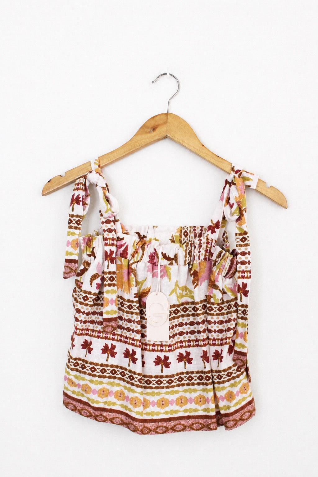 Crop top de lino nuevo | Talla XS