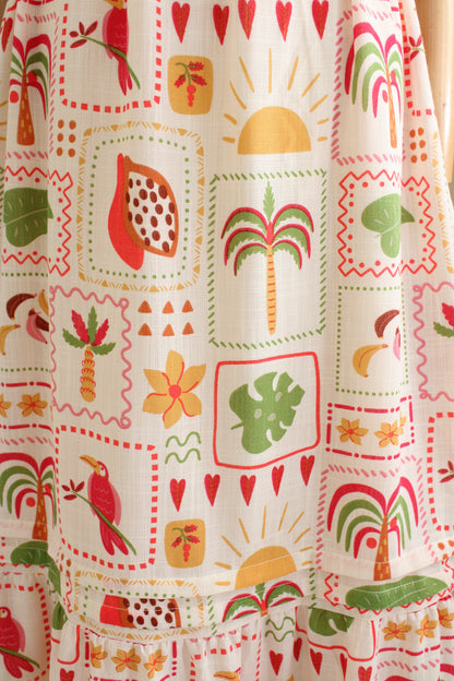 Vestido tropical nuevo | Talla S